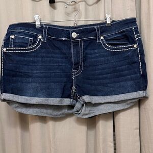 Knox Rose Dark Blue Jean Shorts